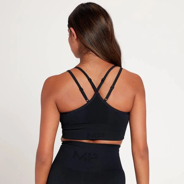 商品Myprotein|MP Women's Tempo Seamless Sports Bra - Black,价格¥145,第3张图片详细描述