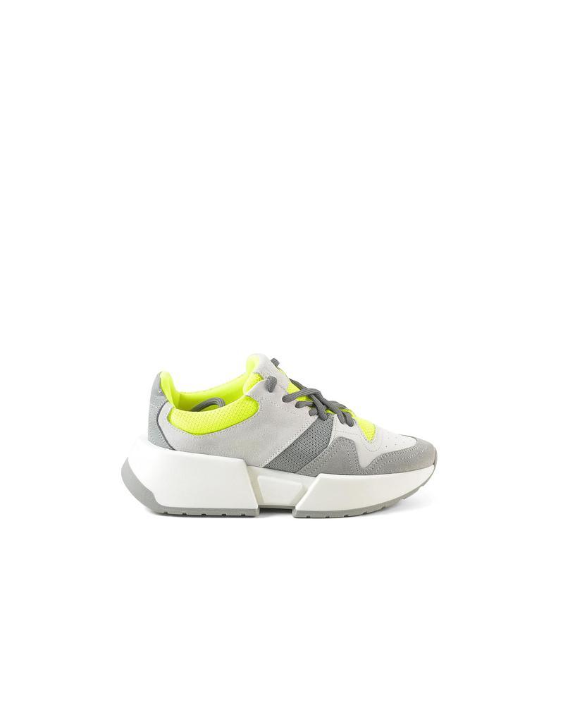 商品MM6|Gray and Neon Yellow Chunky Sneakers,价格¥1369,第1张图片