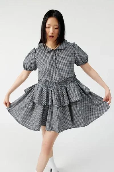 商品Urban Outfitters|UO Claire Ruffled Babydoll Mini Dress,价格¥151,第2张图片详细描述