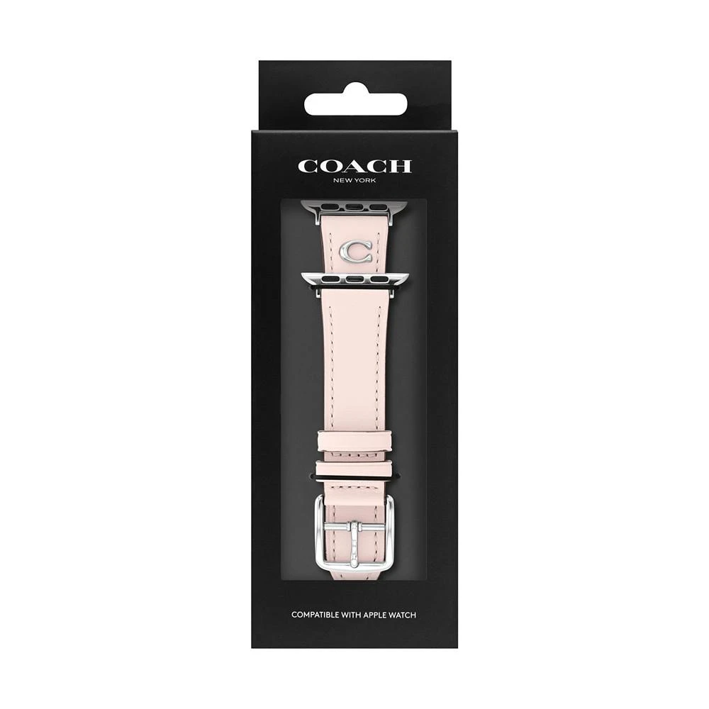 商品Coach|Women's Blush Leather Strap 38/40/41mm Apple Watch Band,价格¥716,第4张图片详细描述