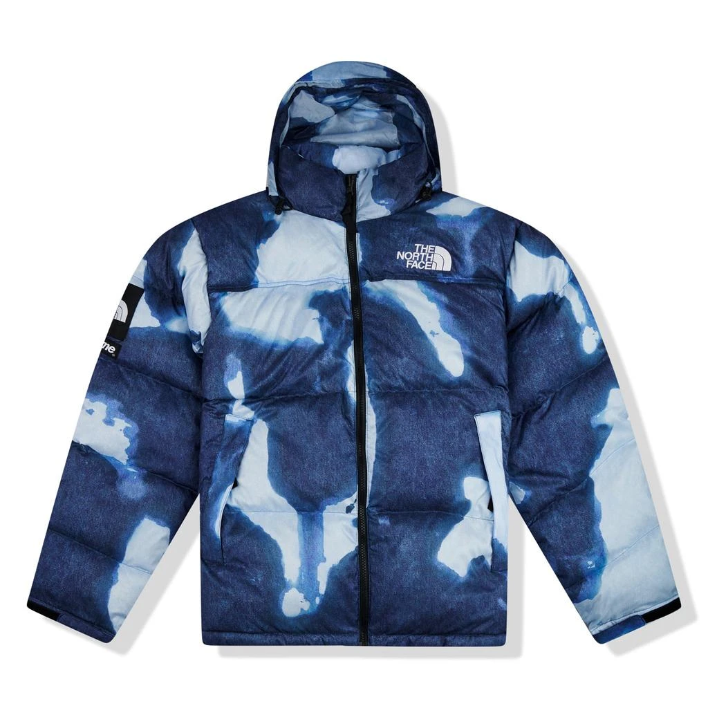 商品Supreme|Supreme x The North Face Bleached Denim Print Indigo Nuptse Jacket,价格¥5015,第2张图片详细描述