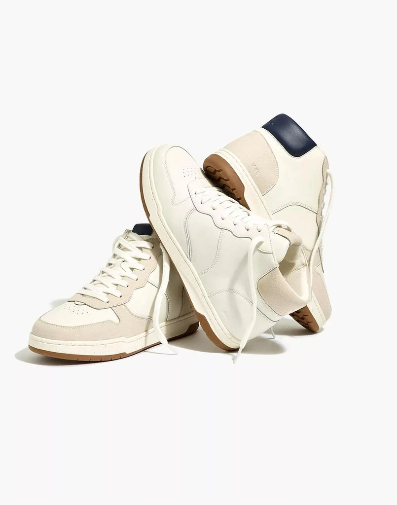 商品Madewell|Court High-Top Sneakers in All White,价格¥555,第4张图片详细描述