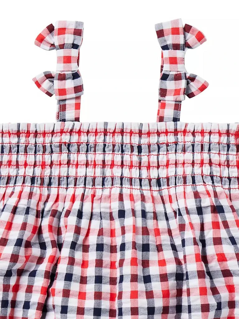 商品Janie and Jack|Baby Girl's Bow Gingham Bubble Romper,价格¥186,第3张图片详细描述