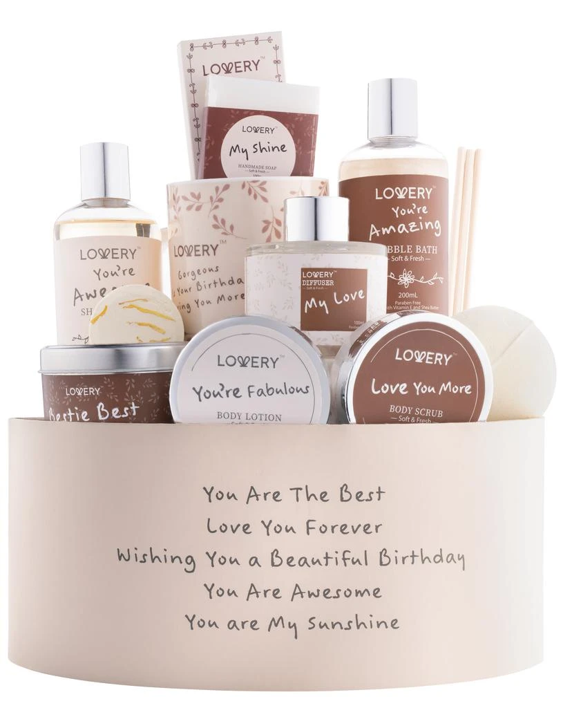 商品Lovery|Birthday Gift Basket, Bath and Spa Gift Set for Women, Luxury Birthday Spa Gift Bo,价格¥563,第1张图片