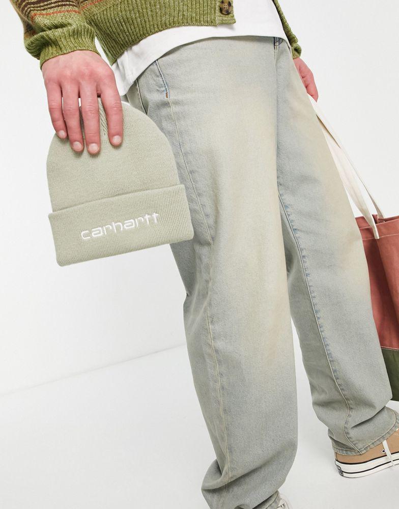 商品Carhartt|Carhartt WIP script beanie in grey,价格¥164,第6张图片详细描述