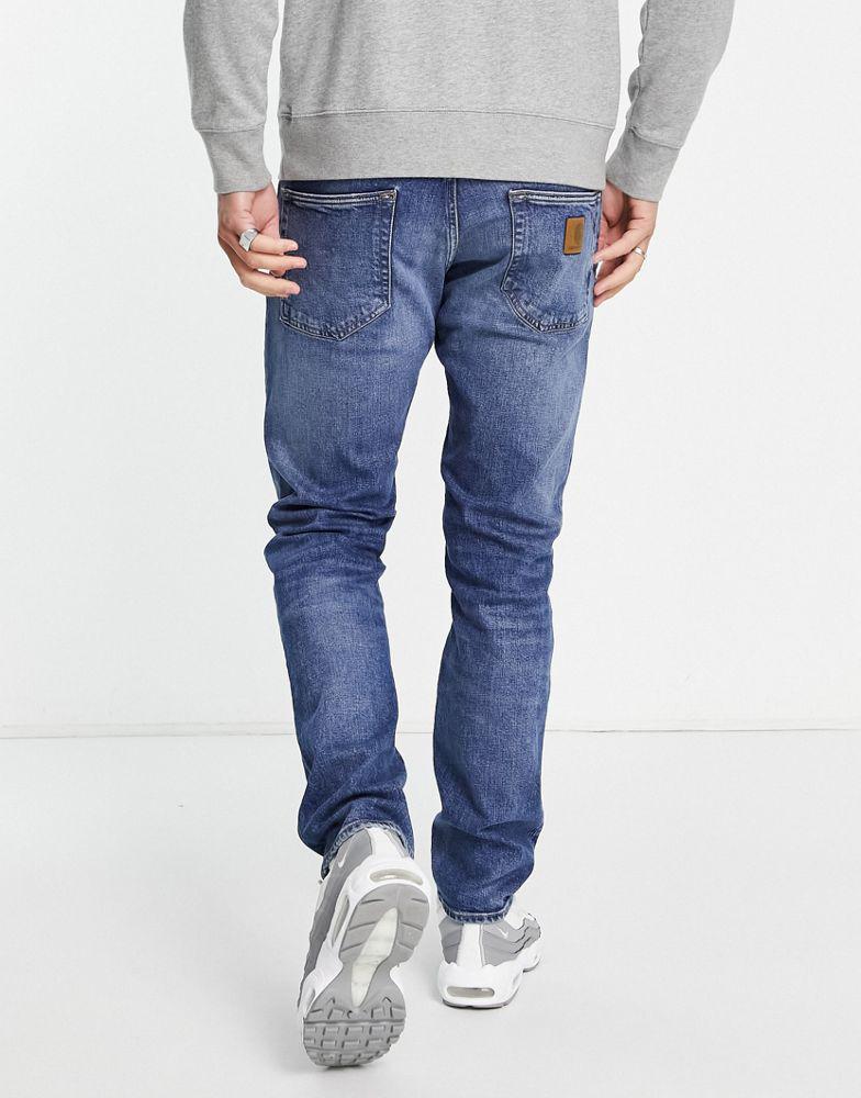 Carhartt WIP klondike relaxed tapered jeans in blue mid wash商品第2张图片规格展示