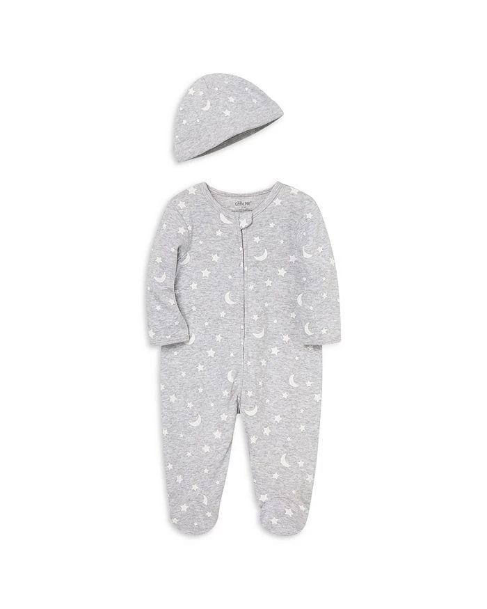 商品Little Me|Unisex Moon & Stars Footie & Hat Set - Baby,价格¥113,第3张图片详细描述