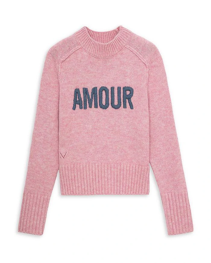 商品Zadig&Voltaire|Girls' Milan Amour Embroidered Sweater - Little Kid, Big Kid,价格¥1107,第2张图片详细描述