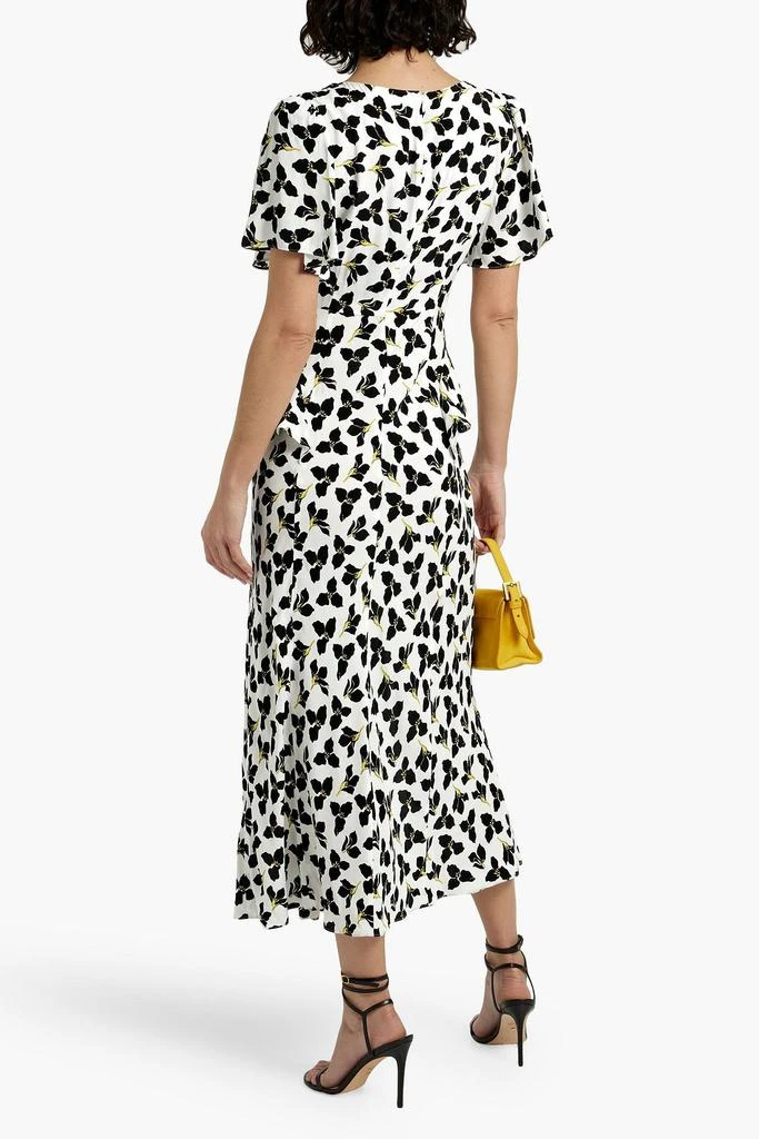 商品Diane von Furstenberg|Aurora ruffled floral-print crepe midi dress,价格¥1568,第3张图片详细描述