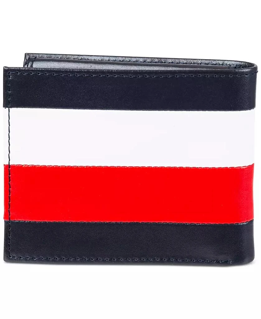 商品Tommy Hilfiger|Men's Frazier Stripe Passcase Wallet,价格¥378,第2张图片详细描述