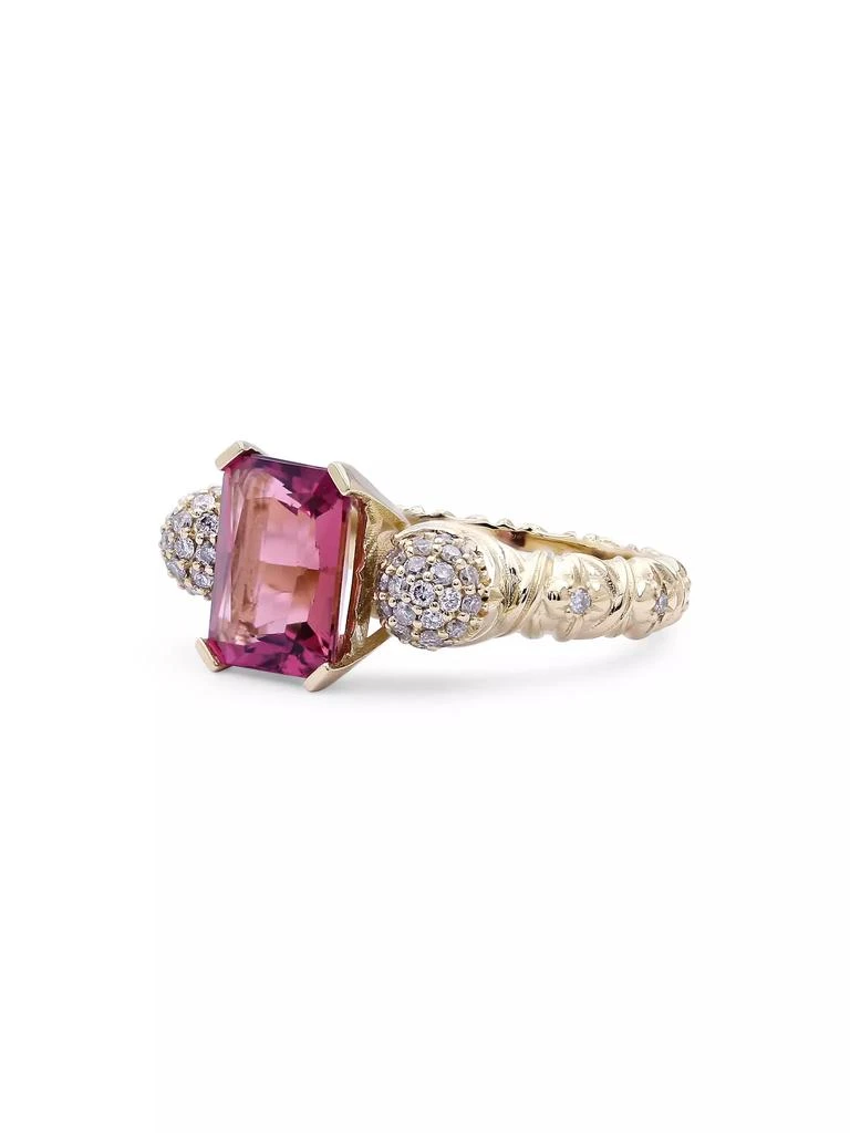 商品Stephen Dweck|Luxury Pink Tourmaline & 0.50 TCW Diamond Ring,价格¥59112,第2张图片详细描述