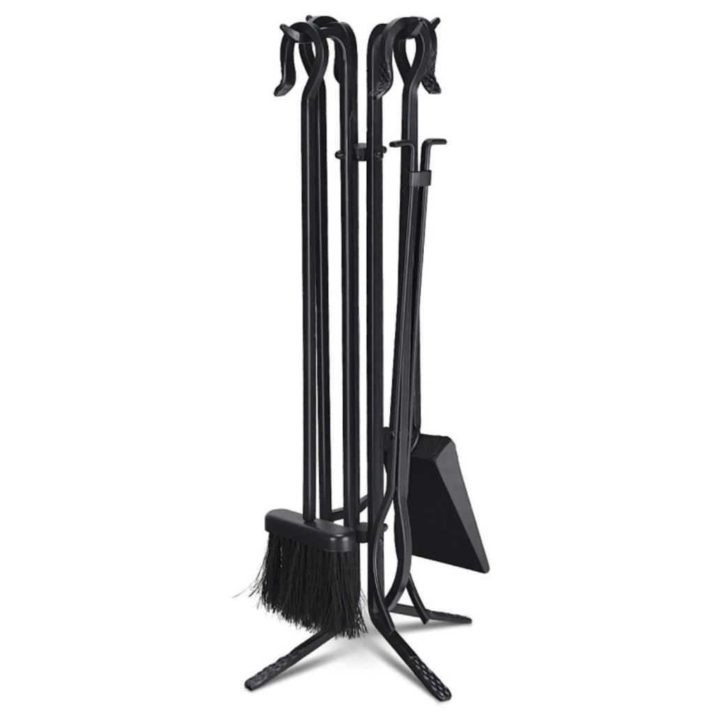 商品Hivvago|5 Pieces Fireplace Iron Standing Tools Set,价格¥558,第1张图片
