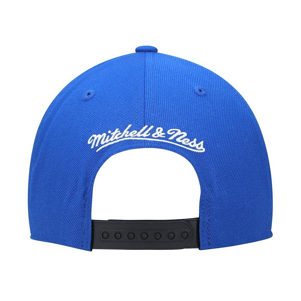 商品Mitchell and Ness|Men's Blue and Black New York Knicks Slash Century Snapback Hat,价格¥235,第5张图片详细描述