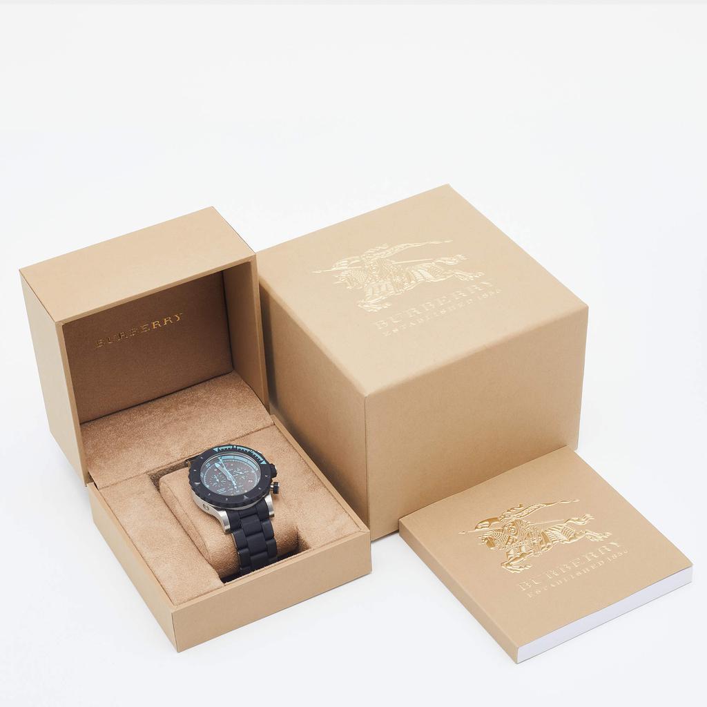 Burberry Black Stainless Steel Rubber Antartic BU7661 Men's Wristwatch 42 mm商品第9张图片规格展示