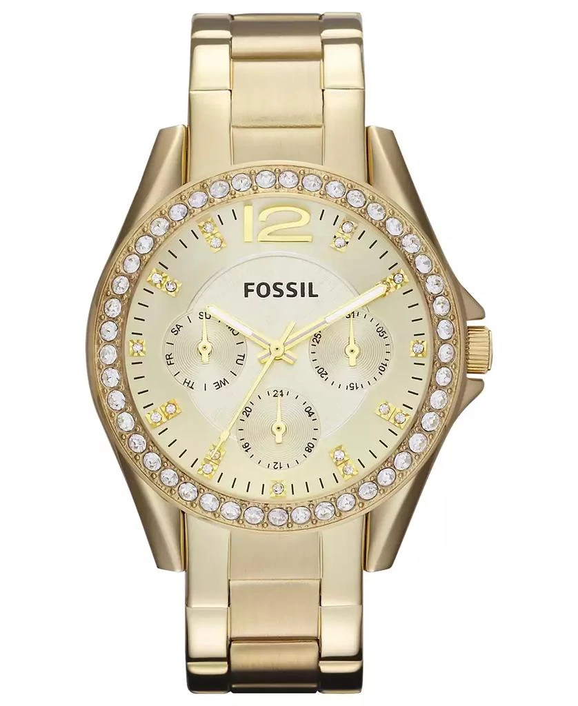 商品Fossil|Women's Riley Gold-Tone Stainless Steel Bracelet Watch 38mm ES3203,价格¥645,第1张图片