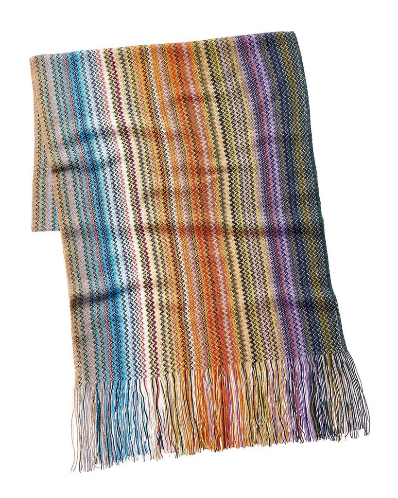 Missoni Wool-Blend Scarf, Pink商品第2张图片规格展示