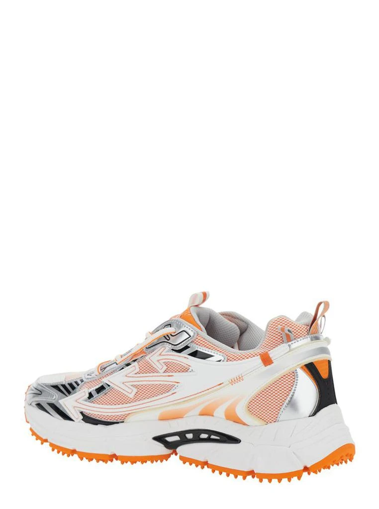 商品Off-White|'Ow Be Right Back' Orange Low Top Sneakers With Zip-Tie Detail In Mesh And Leather Man,价格¥3375,第3张图片详细描述