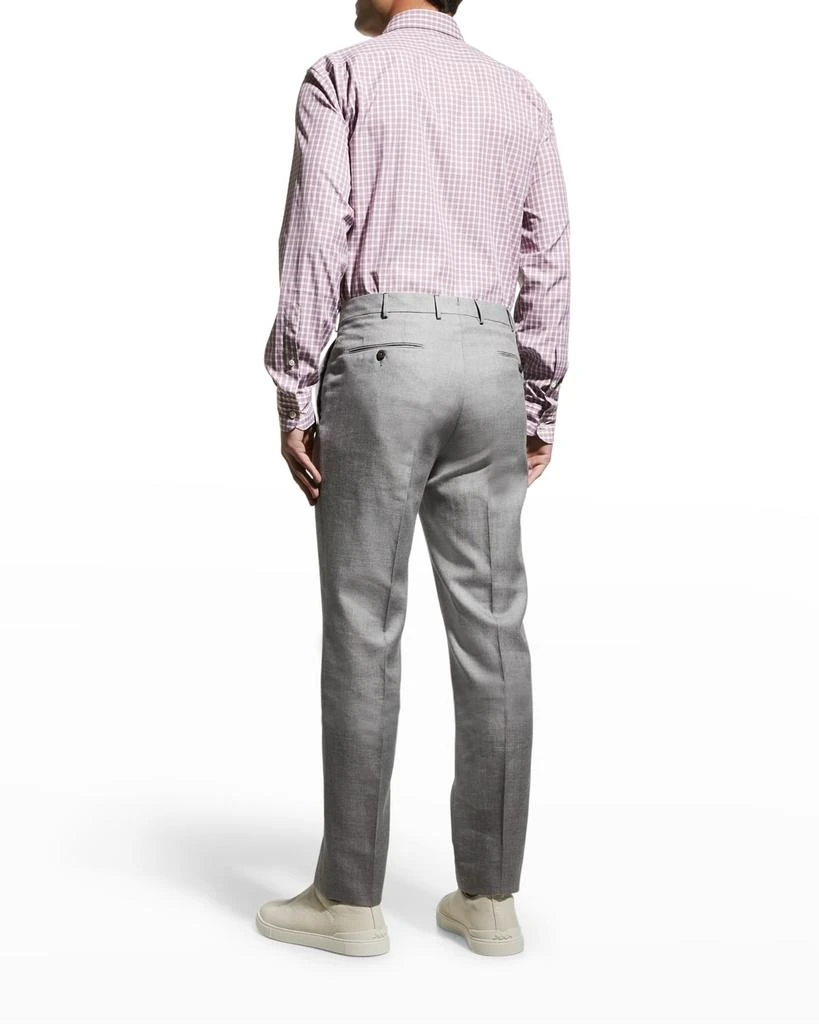 商品Zegna|Men's Check Cotton Sport Shirt,价格¥1417,第4张图片详细描述