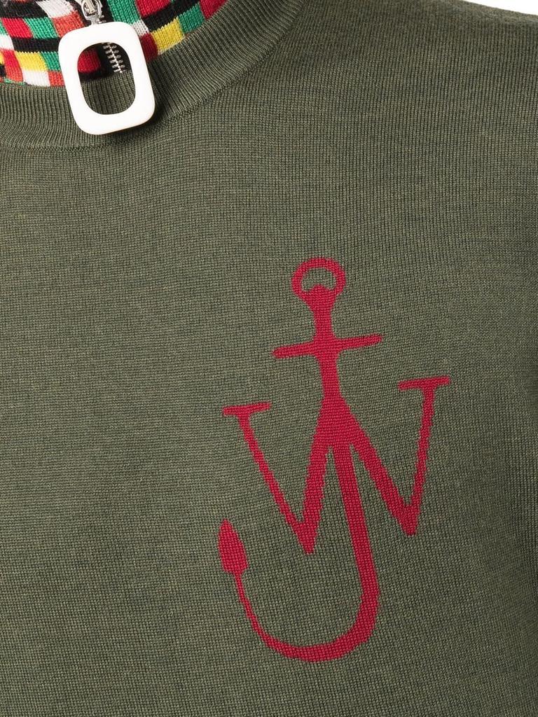 J.W. Anderson Men's  Green Wool Sweater商品第4张图片规格展示