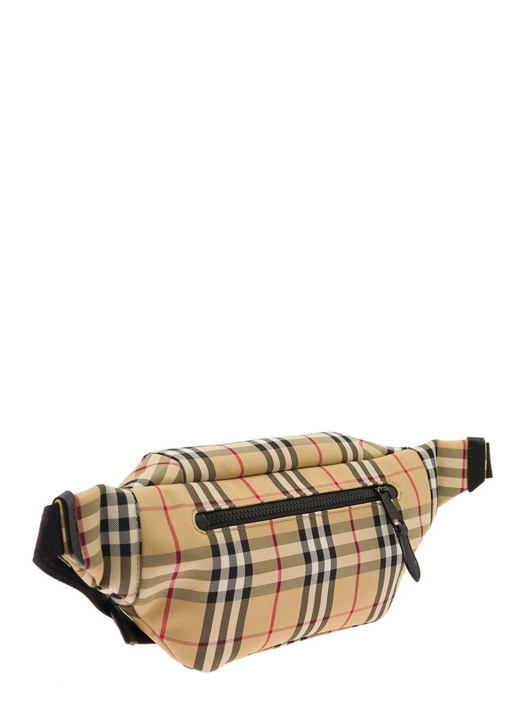 商品Burberry|Beige sonny Fanny Pack With All-over check Motif In Fabric Man,价格¥4768,第2张图片详细描述