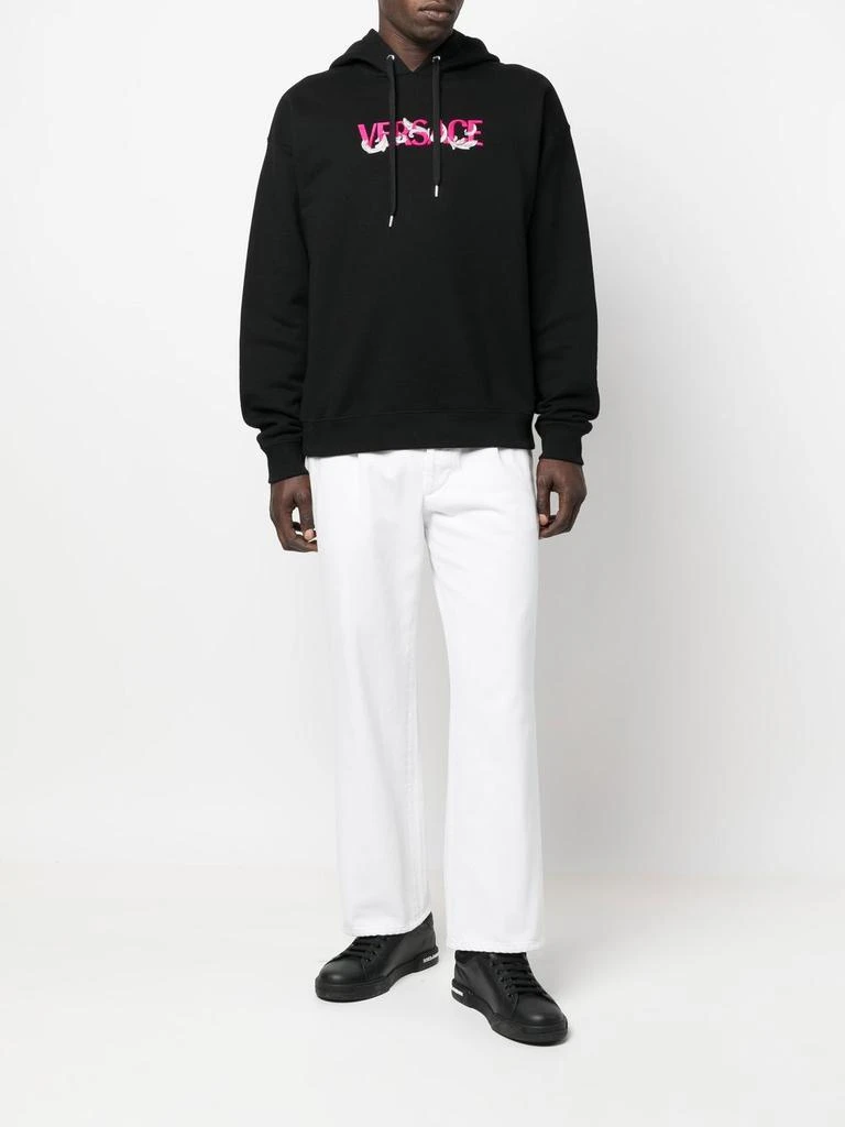 商品Versace|VERSACE - Logo Cotton Hoodie,价格¥5633,第3张图片详细描述