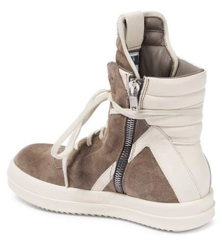 商品Rick Owens|Geobasket suede and leather high-top sneakers,价格¥3276,第2张图片详细描述