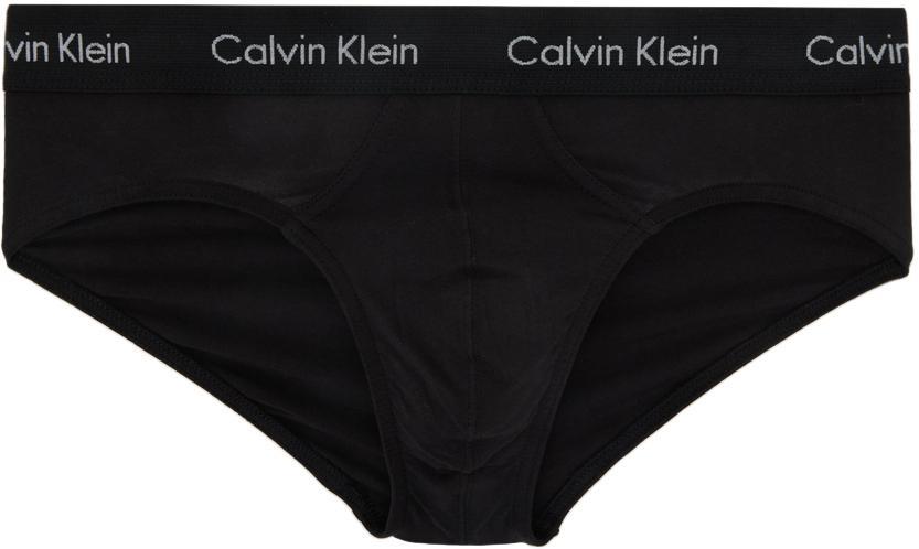 商品Calvin Klein|3-Pack Black Cotton Stretch Hip Briefs,价格¥197,第4张图片详细描述