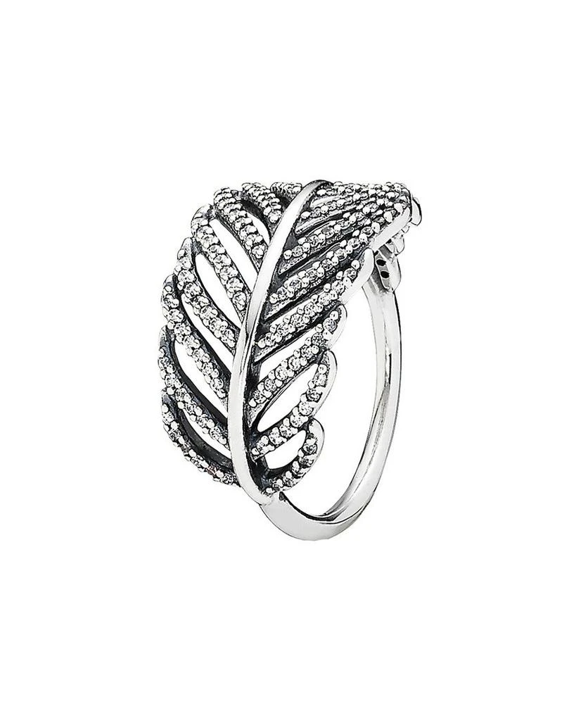 商品PANDORA|Pandora Silver CZ Light as a Feather Ring,价格¥260,第1张图片