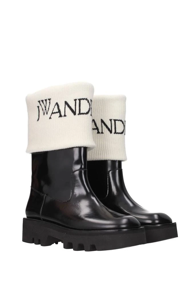 商品JW Anderson|Ankle boots Leather Black White,价格¥2431,第2张图片详细描述