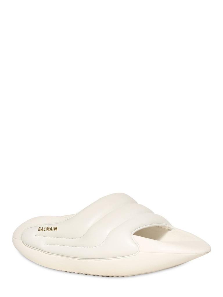 商品Balmain|B-it Puffy Quilted Leather Slide Sandals,价格¥5636,第4张图片详细描述