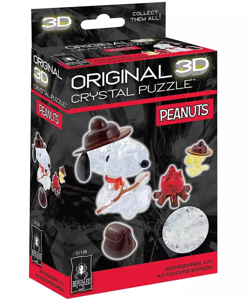 商品University Games|Bepuzzled 3D Crystal Puzzle Peanuts Snoopy Campfire, 43 Pieces,价格¥127,第2张图片详细描述