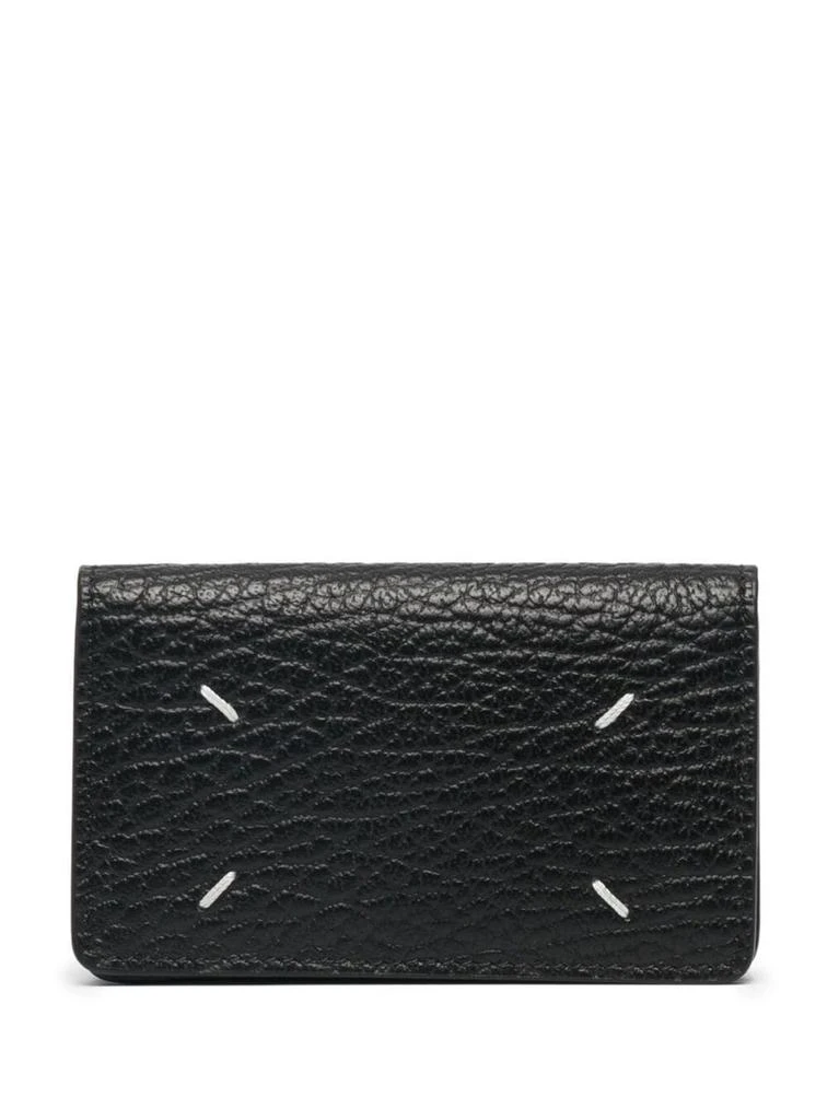 商品MAISON MARGIELA|BLACK LEATHER CARD HOLDER WITH LOGO,价格¥2390,第1张图片