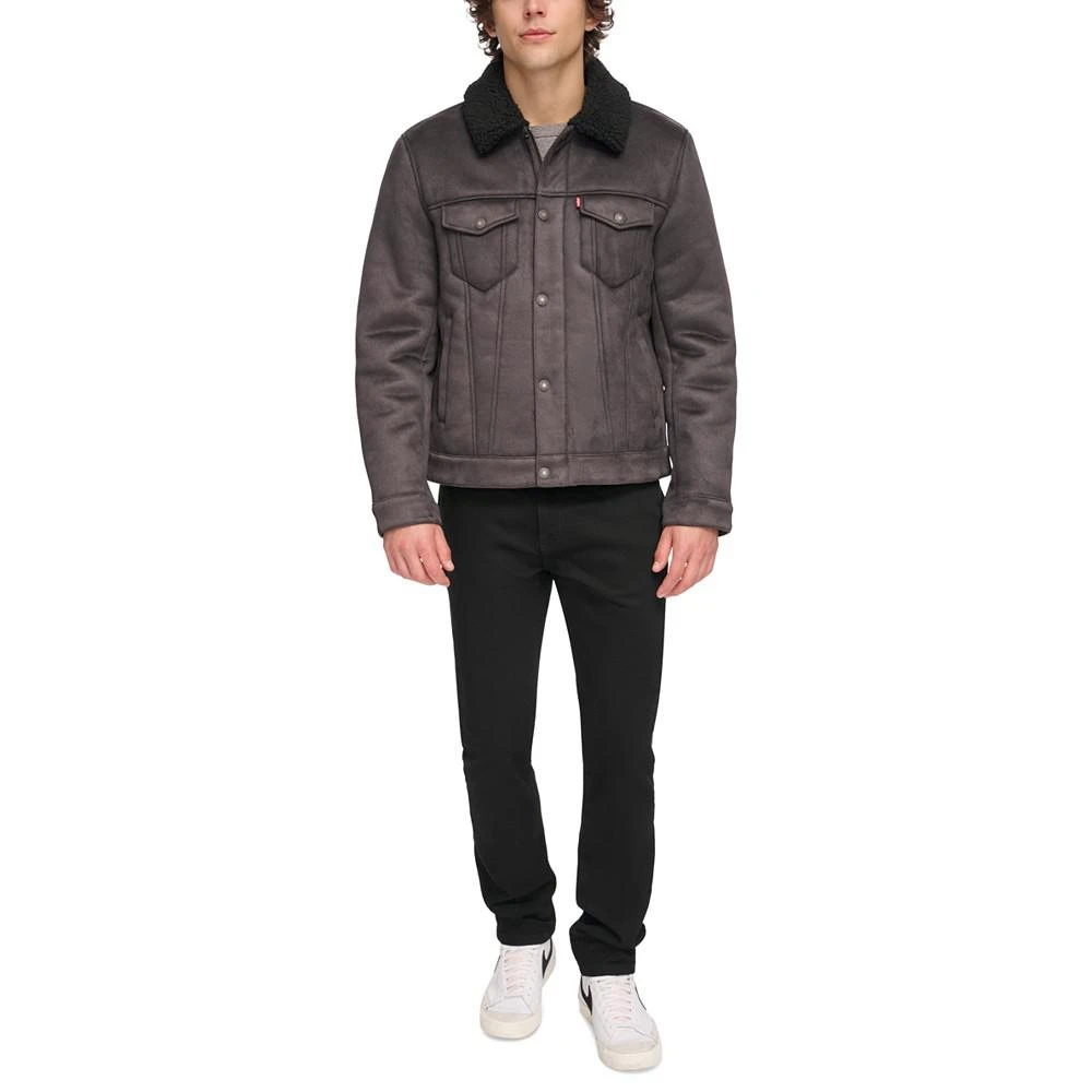 Men's Relaxed-Fit Faux-Shearling Trucker Jacket 商品