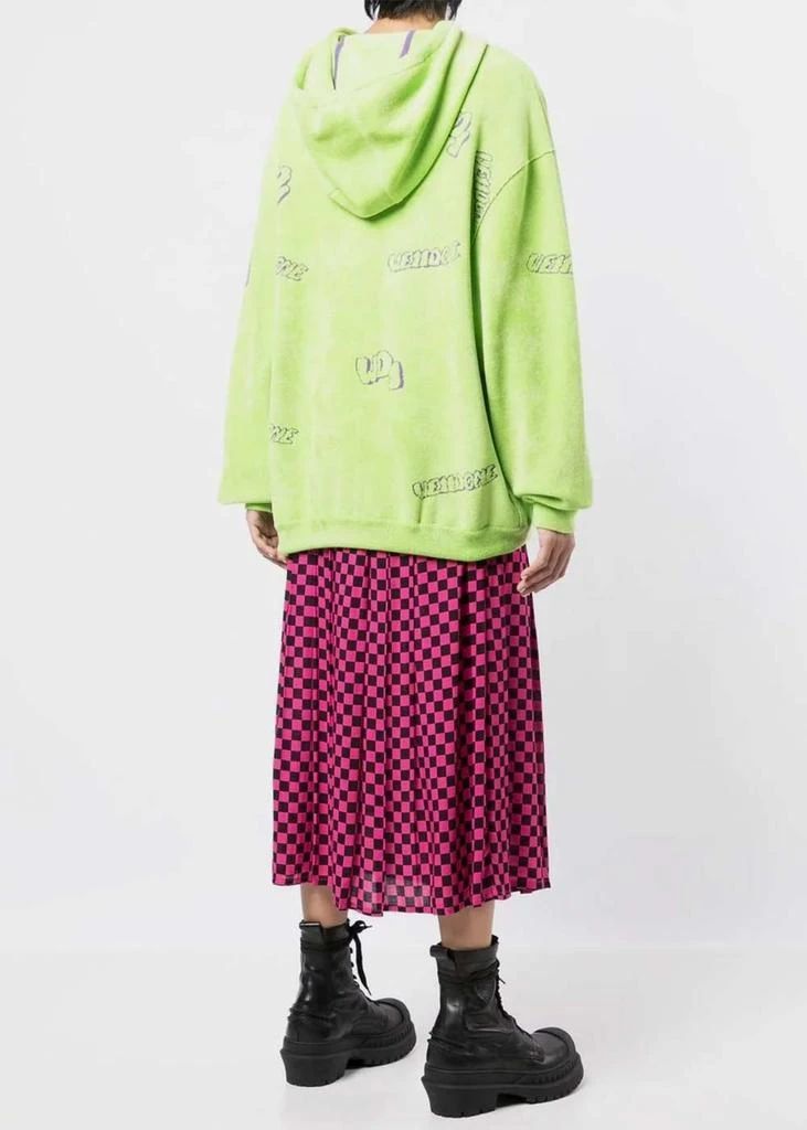 商品We11done|WE11DONE Lime All Over Zip Up Knit Hoodie,价格¥5270,第4张图片详细描述