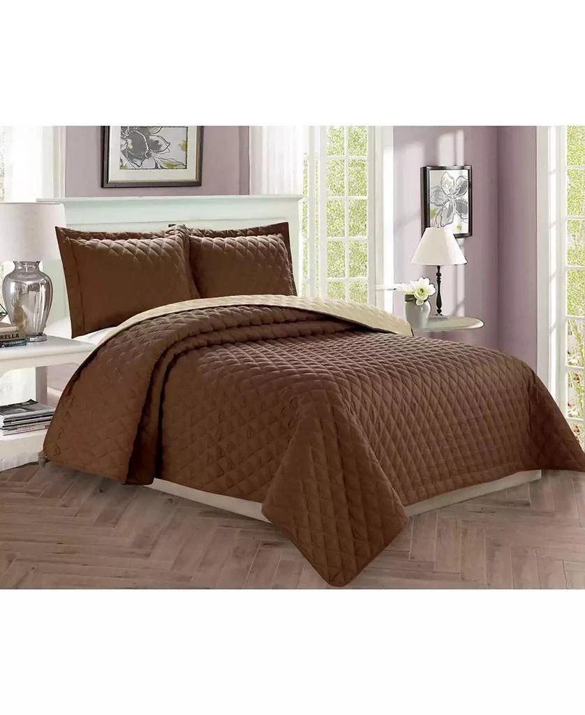 Luxury Diamond Design 2-Pc. Quilted Coverlet Set 商品