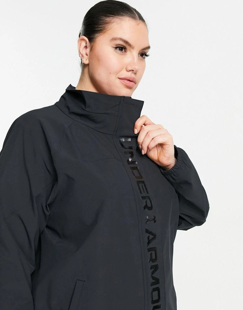 商品Under Armour|Under Armour Plus Rush woven jacket in black,价格¥353,第2张图片详细描述