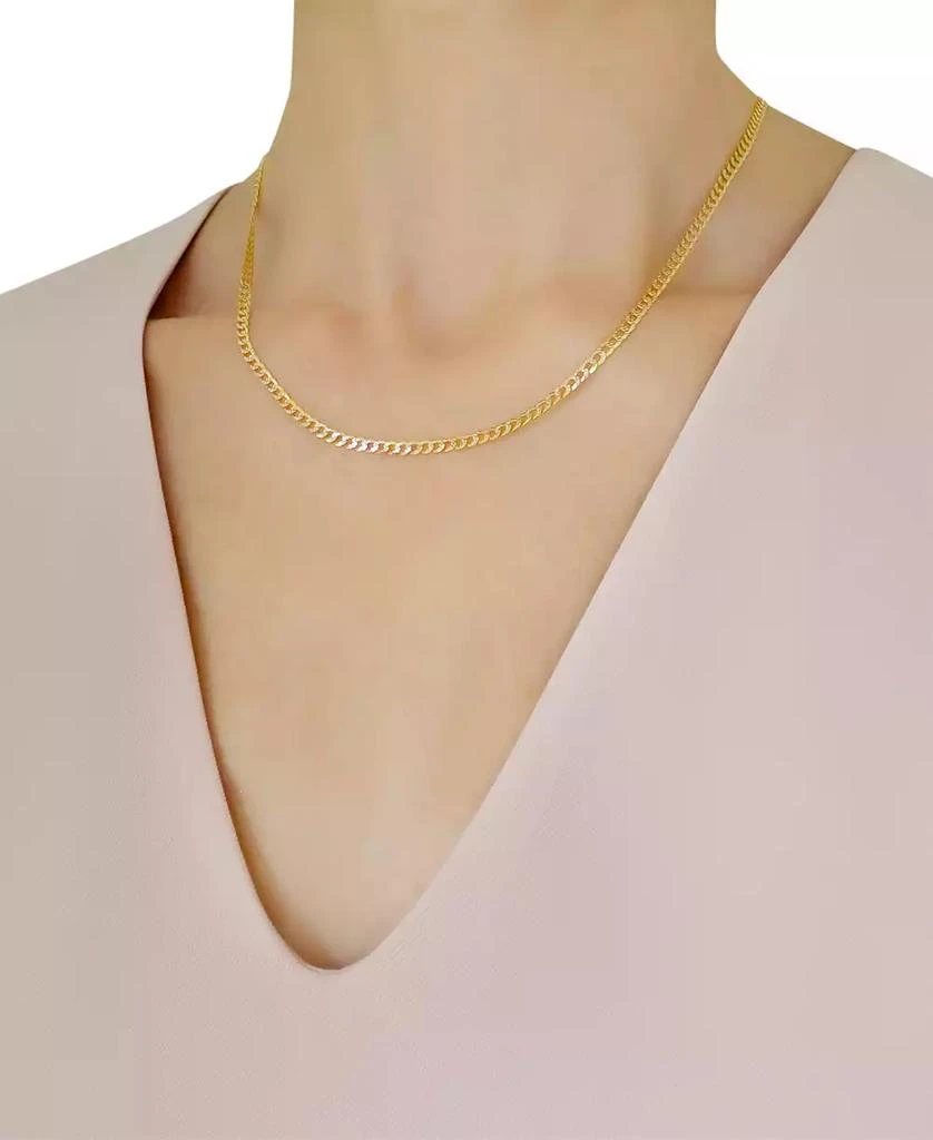 26" Two-Tone Open Curb Link Chain Necklace (3-1/6mm) in Solid 14k Gold & White Gold 商品