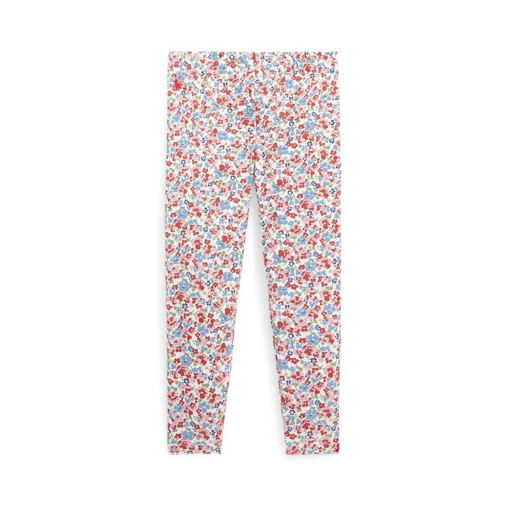 商品Ralph Lauren|Toddler and Little Girls Floral Print Stretch Jersey Leggings,价格¥103,第1张图片