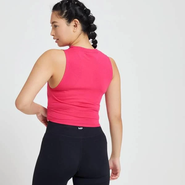 商品Myprotein|MP Women's Power Twist Front Crop Top - Magenta,价格¥98,第3张图片详细描述