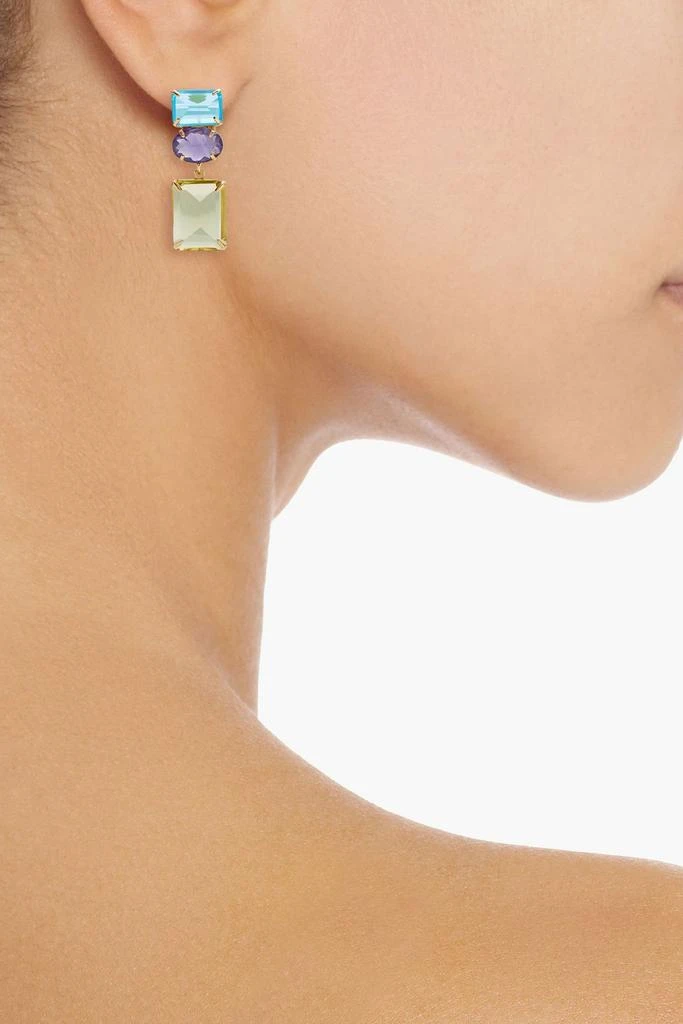 商品BOUNKIT|Gold-tone, amethyst and quartz earrings,价格¥982,第2张图片详细描述