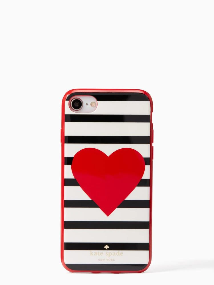 商品Kate Spade|heart stripe iPhone 7 & 8 case,价格¥207,第1张图片