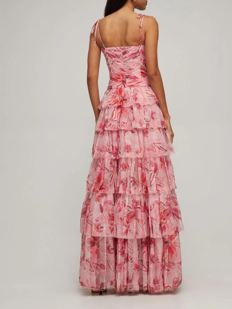 商品PRABAL GURUNG|Flower Tiered Silk Crepe Gown,价格¥10484,第2张图片详细描述