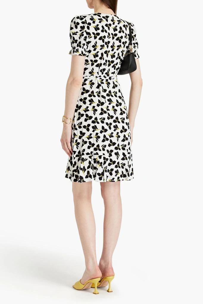 商品Diane von Furstenberg|Emilia ruffled floral-print crepe mini wrap dress,价格¥1396,第3张图片详细描述