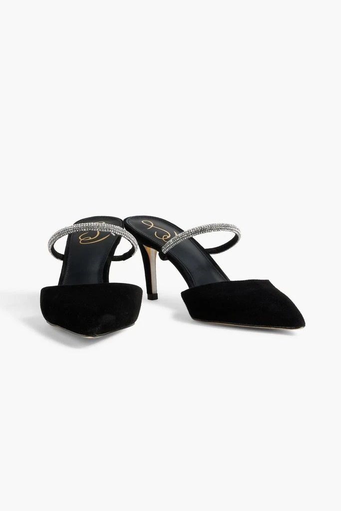 商品Sam Edelman|Verity crystal-embellished suede mules,价格¥716,第2张图片详细描述