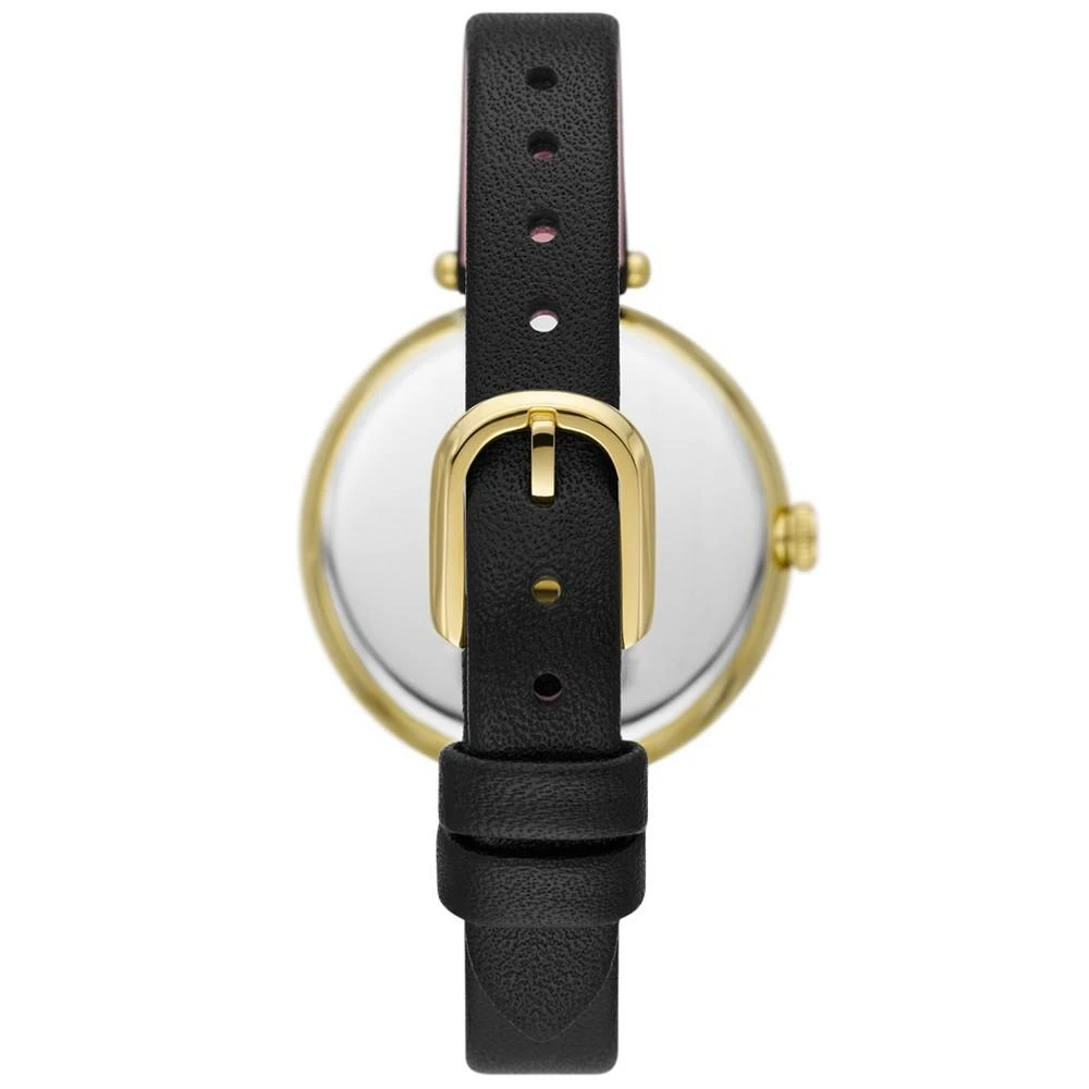 商品Kate Spade|Women's Holland Three Hand Black Pro-Planet Leather Watch 34mm,价格¥1492,第3张图片详细描述