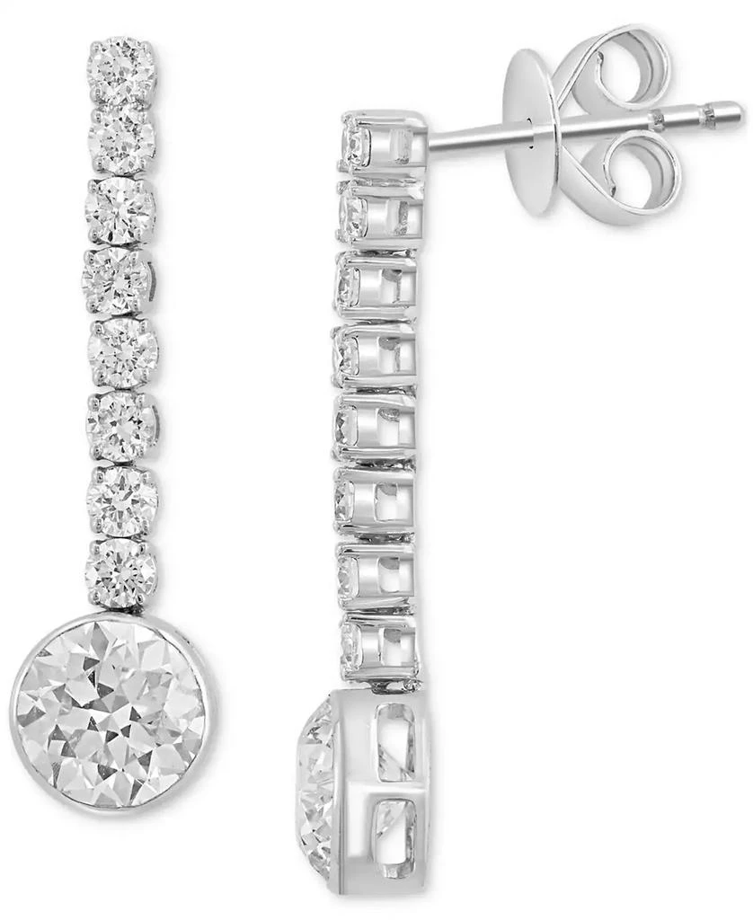 商品Effy|EFFY® Lab Grown Diamond Dangle Drop Earrings (2-5/8 ct. t.w.) in 14k White Gold,价格¥15176,第1张图片