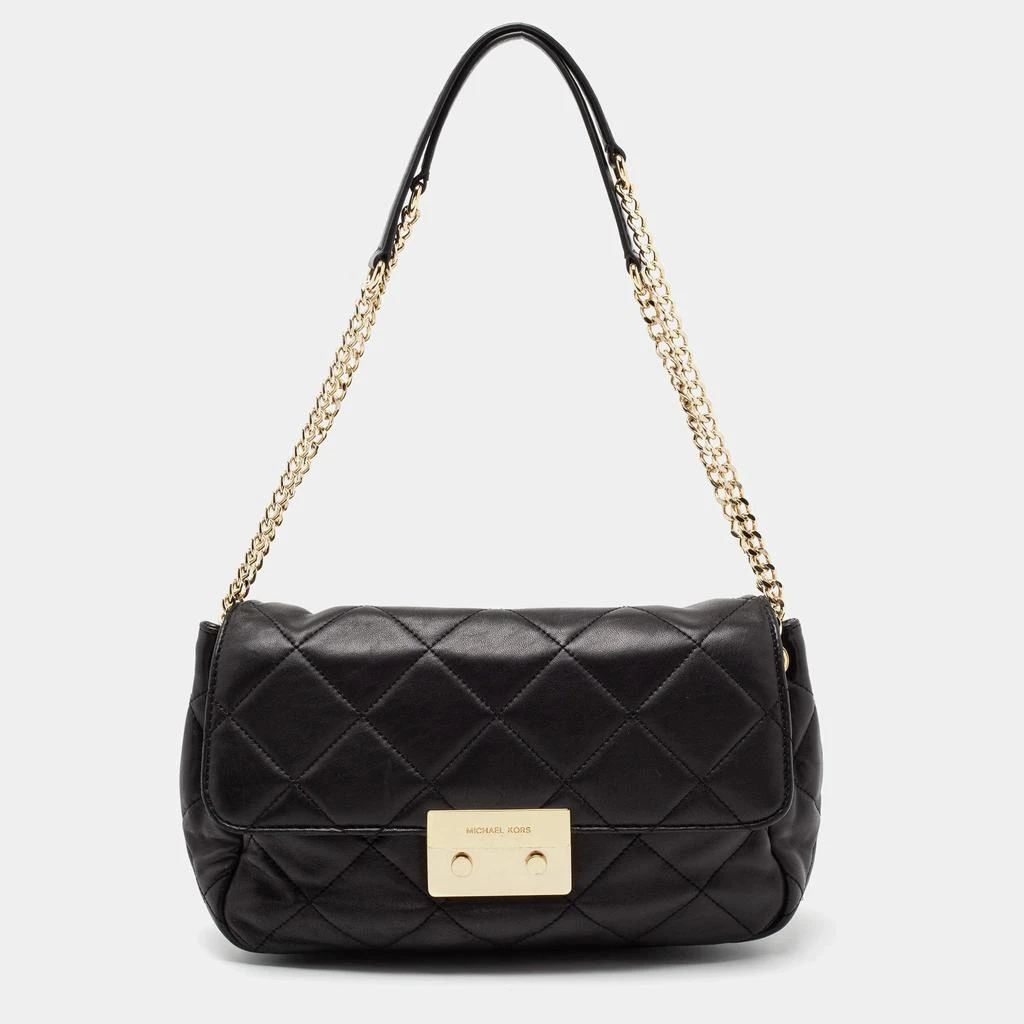 商品[二手商品] Michael Kors|Michael Kors Black Leather Large Sloan Shoulder Bag,价格¥1200,第1张图片