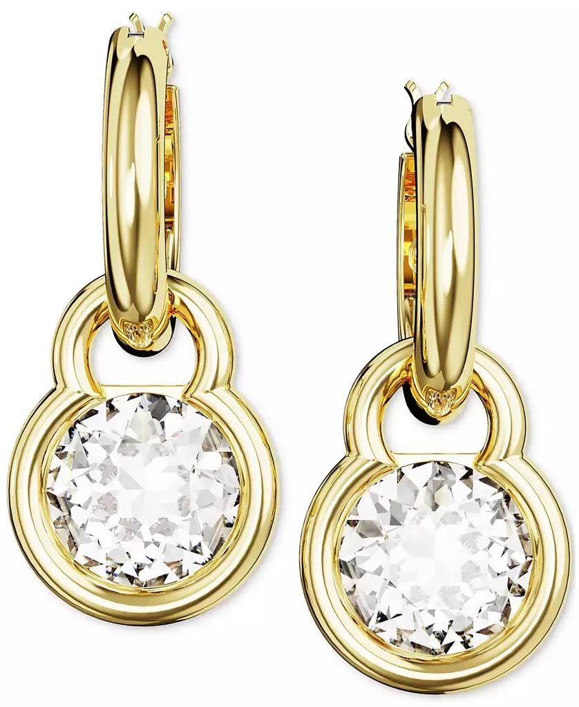 商品Swarovski|Gold-Tone Crystal Charm Dangle Hoop Earrings,价格¥697,第2张图片详细描述