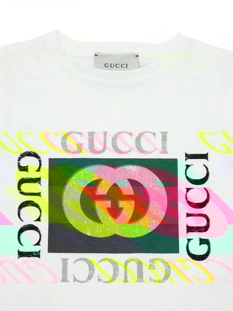 商品Gucci|Logo Print Cotton Jersey T-shirt,价格¥1699,第1张图片