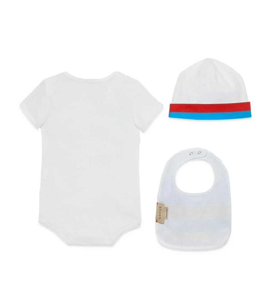 商品Gucci|Bodysuit, Hat and Bib Gift Set (3-36 Months),价格¥2397,第2张图片详细描述